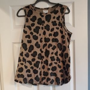 Leopard print sleeveless top NWT